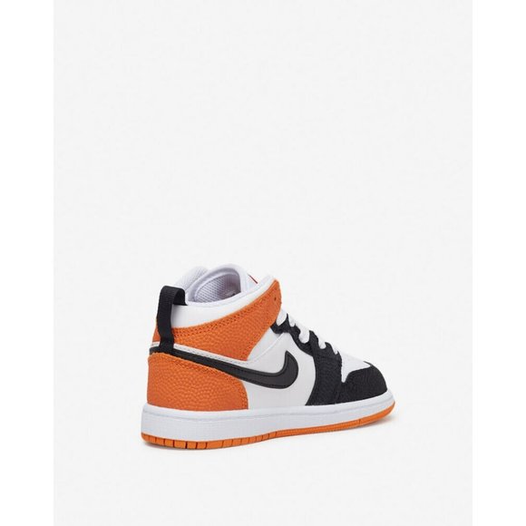 NEW NIKE JORDAN 1 MID SE (TD) COLOR WHITE/BLACK-STARTFISH SIZE 6C DQ8391-100 - Picture 2 of 8